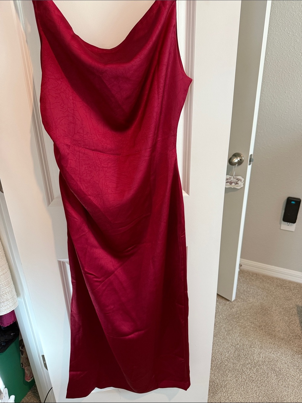LOFT Sleeveless Cowl Neck Midi Dress in Deep Wine - Picture 6 of 6